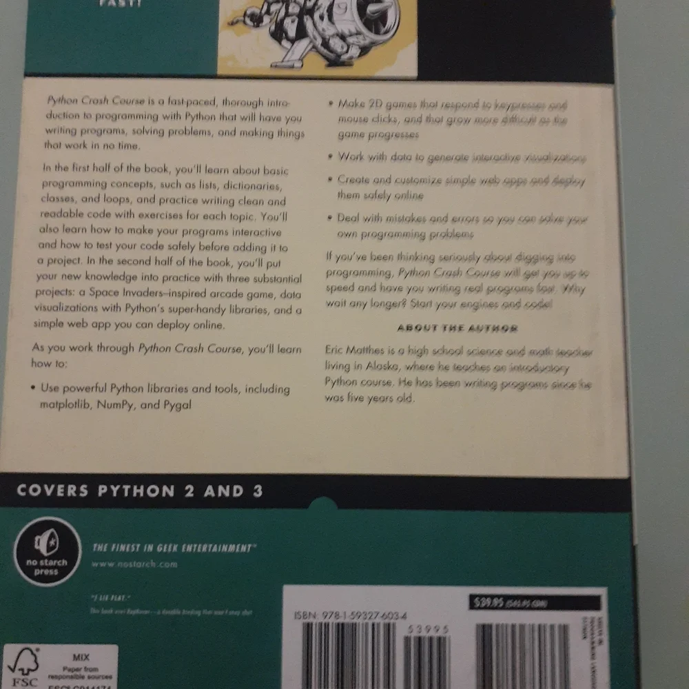 Python Crash Course : A Hands-On, Project-Based Introduction to Programming... - Picture 3 of 3